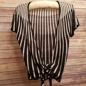 Front-tie cardigan
